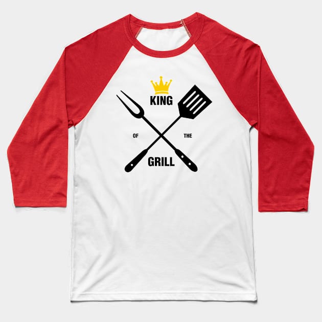 King of the Grill Baseball T-Shirt by CheesyB